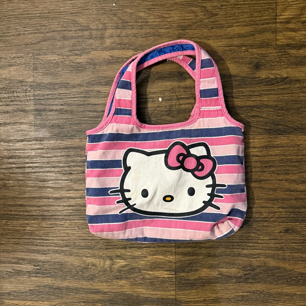 Hello Kitty Striped Tote Bag Size 10 inches